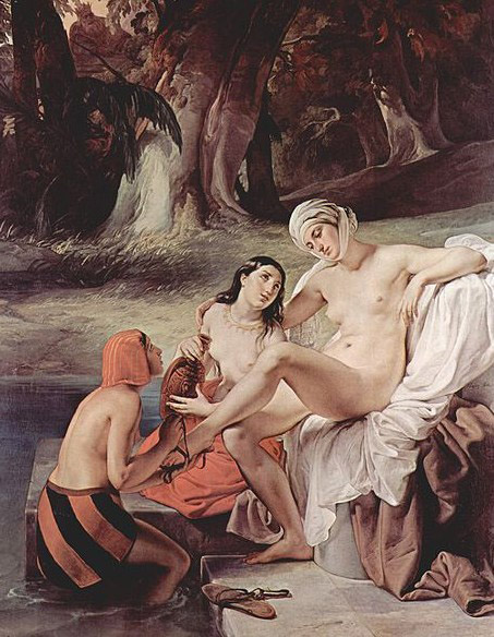 Francesco Hayez Bathseba im Bade